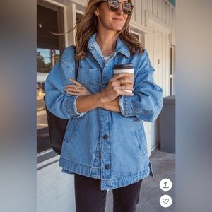 Free People ‘We The Free’ Madison City Denim Jacket, Size L